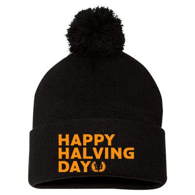 Bitcoin Halving Happy Halving Day Crypto Cryptocurrency Pom Pom 12in Knit Beanie