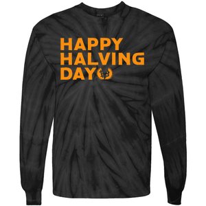 Bitcoin Halving Happy Halving Day Crypto Cryptocurrency Tie-Dye Long Sleeve Shirt