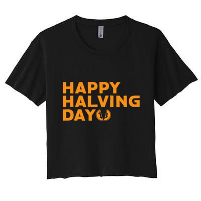 Bitcoin Halving Happy Halving Day Crypto Cryptocurrency Crop Top