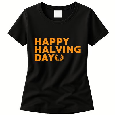 Bitcoin Halving Happy Halving Day Crypto Cryptocurrency Womens T-Shirt