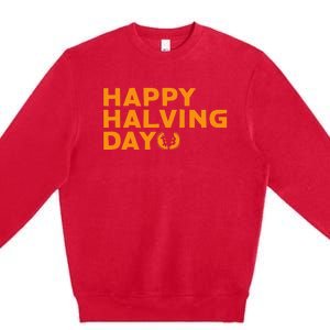 Bitcoin Halving Happy Halving Day Crypto Cryptocurrency Premium Crewneck Sweatshirt