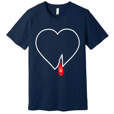 Broken Heart Heart Blood Heart Premium Premium T-Shirt