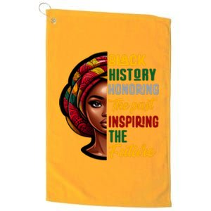 Black History Honoring Past Inspiring Future Women Platinum Collection Golf Towel