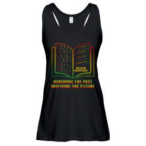 Black History Honoring Past Inspiring The Future Book Bhm Ladies Essential Flowy Tank