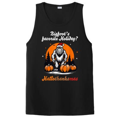 Bigfoots Hallothanksmas Holiday Pumpkin Field Christmas Hat PosiCharge Competitor Tank