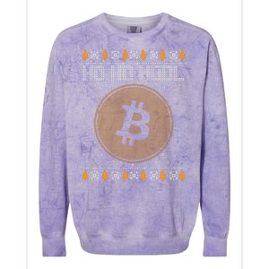 Bitcoin Ho Ho Hodl Crypto Ugly Christmas Colorblast Crewneck Sweatshirt