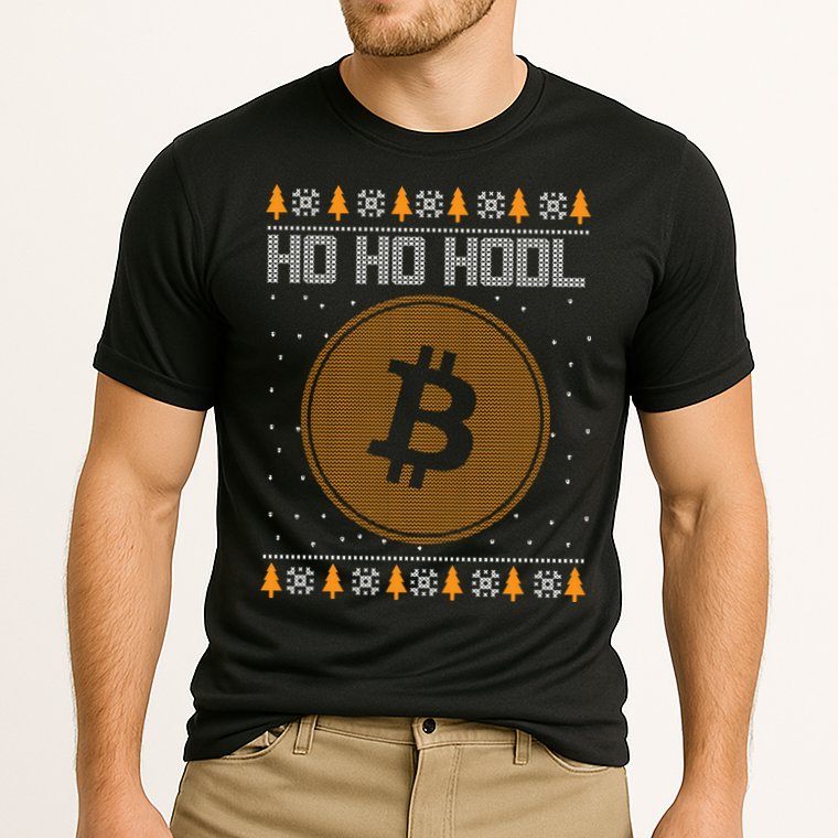 Bitcoin Ho Ho Hodl Crypto Ugly Christmas Cooling Performance Crew T-Shirt