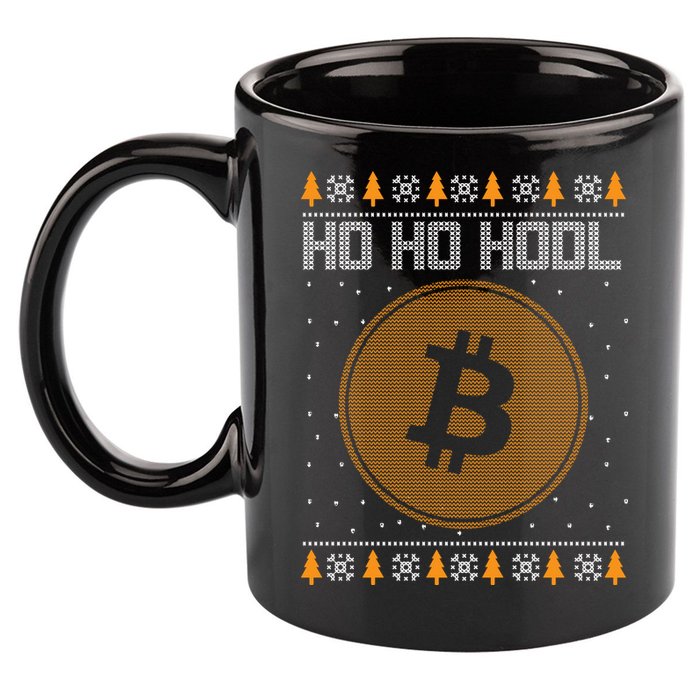 Bitcoin Ho Ho Hodl Crypto Ugly Christmas 11oz C Handle Ceramic Mug