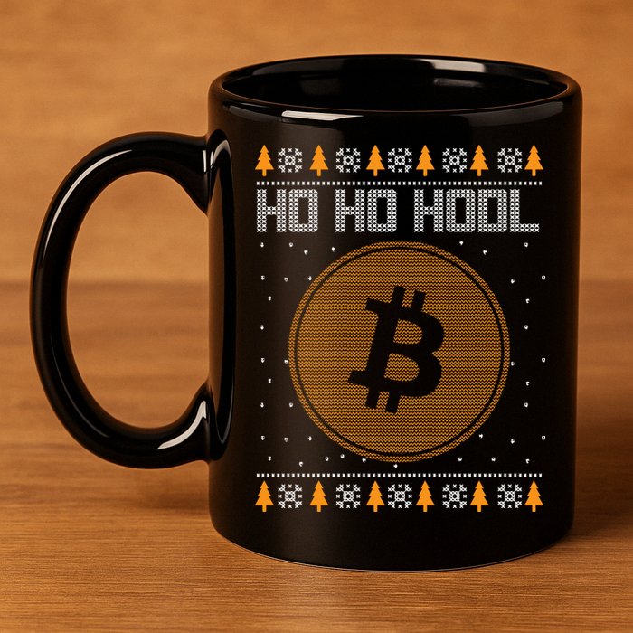 Bitcoin Ho Ho Hodl Crypto Ugly Christmas 11oz C Handle Ceramic Mug