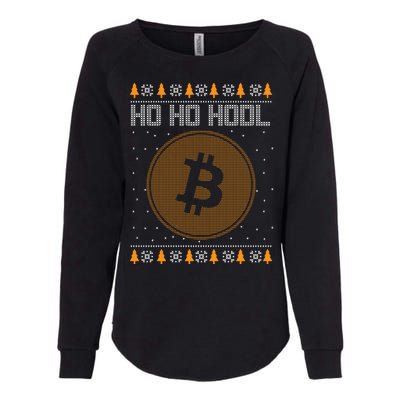 Bitcoin Ho Ho Hodl Crypto Ugly Christmas Womens California Wash Sweatshirt