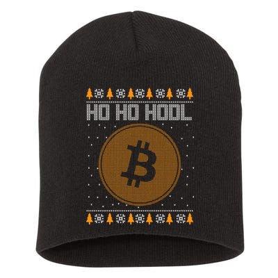 Bitcoin Ho Ho Hodl Crypto Ugly Christmas Short Acrylic Beanie