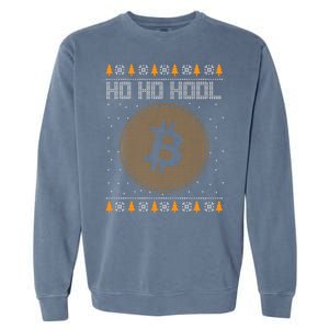 Bitcoin Ho Ho Hodl Crypto Ugly Christmas Garment-Dyed Sweatshirt