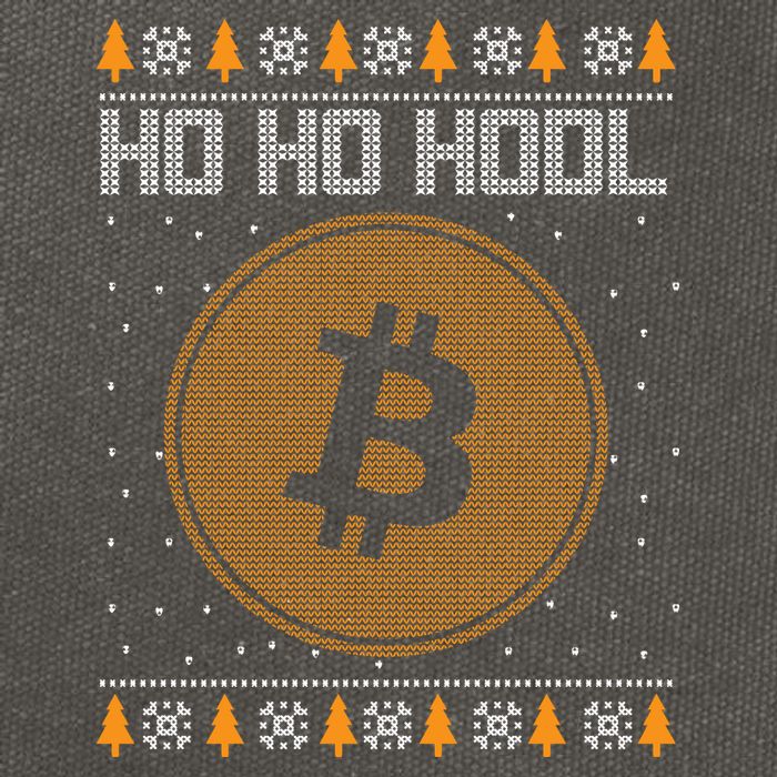 Bitcoin Ho Ho Hodl Crypto Ugly Christmas Cotton Canvas Backpack