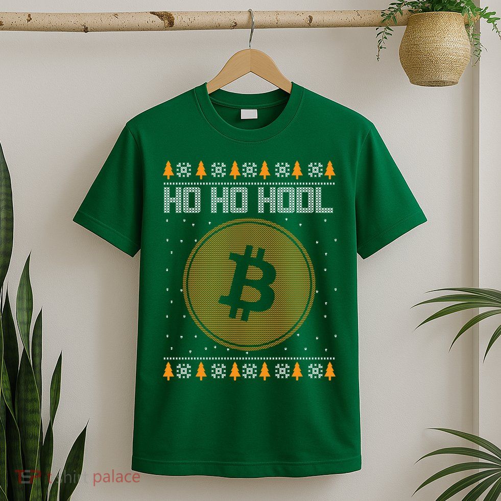 Bitcoin Ho Ho Hodl Crypto Ugly Christmas T-Shirt