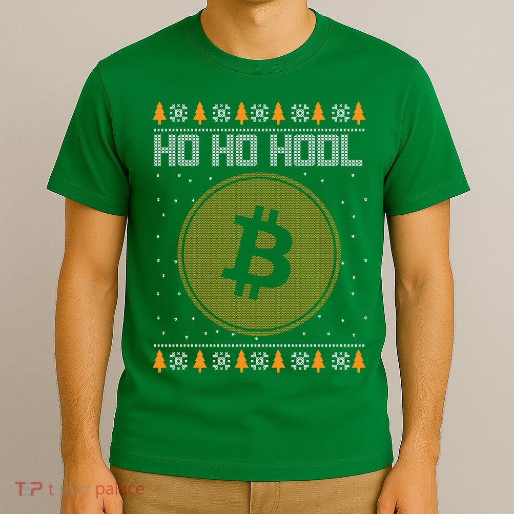 Bitcoin Ho Ho Hodl Crypto Ugly Christmas T-Shirt