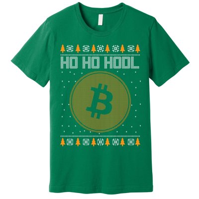 Bitcoin Ho Ho Hodl Crypto Ugly Christmas Premium T-Shirt