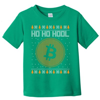 Bitcoin Ho Ho Hodl Crypto Ugly Christmas Toddler T-Shirt
