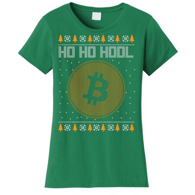 Bitcoin Ho Ho Hodl Crypto Ugly Christmas Women's T-Shirt