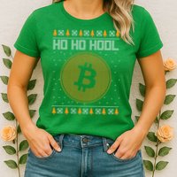 Bitcoin Ho Ho Hodl Crypto Ugly Christmas Womens T-Shirt
