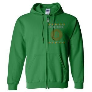 Bitcoin Ho Ho Hodl Crypto Ugly Christmas Full Zip Hoodie