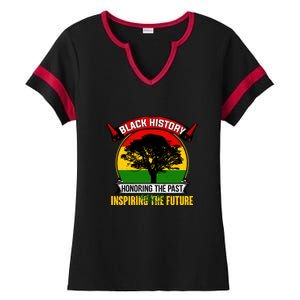 Black History Honoring The Past Inspiring The Future Gift Ladies Halftime Notch Neck Tee