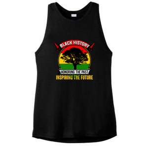 Black History Honoring The Past Inspiring The Future Gift Ladies PosiCharge Tri-Blend Wicking Tank