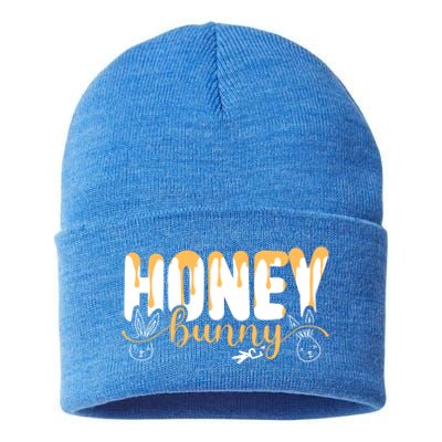 Bunny Honey Happy Easter Rabbit Egg Hunter Spring Religion Meaningful Gift Sustainable Knit Beanie