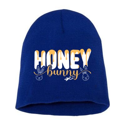 Bunny Honey Happy Easter Rabbit Egg Hunter Spring Religion Meaningful Gift Short Acrylic Beanie