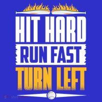Baseball Hit Hard Run Fast Turn Left Funny Pitcher Gift Button