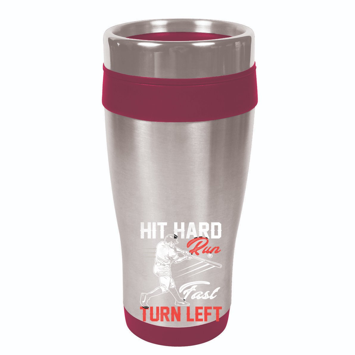 Baseball Hit Hard Run Fast Turn Left Funny Sport Vintage Gift Beanie