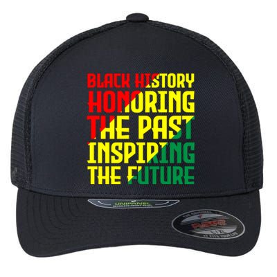 Black History Honoring The Past Inspiring The Future African Gift Flexfit Unipanel Trucker Cap