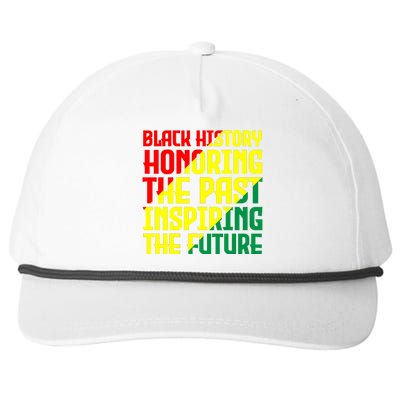 Black History Honoring The Past Inspiring The Future African Gift Snapback Five-Panel Rope Hat