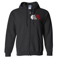 Baseball Hit Hard Run Fast Turn Left Funny Sport Baseball Full Zip Hoodie