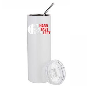 Baseball Hit Hard Run Fast Turn Left Funny Sport Baseball Stainless Steel Tumbler