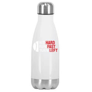 Baseball Hit Hard Run Fast Turn Left Funny Sport Baseball Stainless Steel Insulated Water Bottle