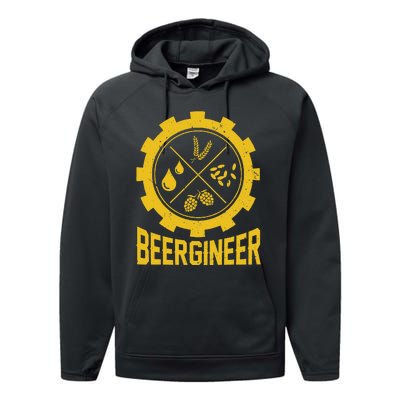 Beergineer Homebrew Home Brewing Craft Beer Brewer Performance Fleece Hoodie