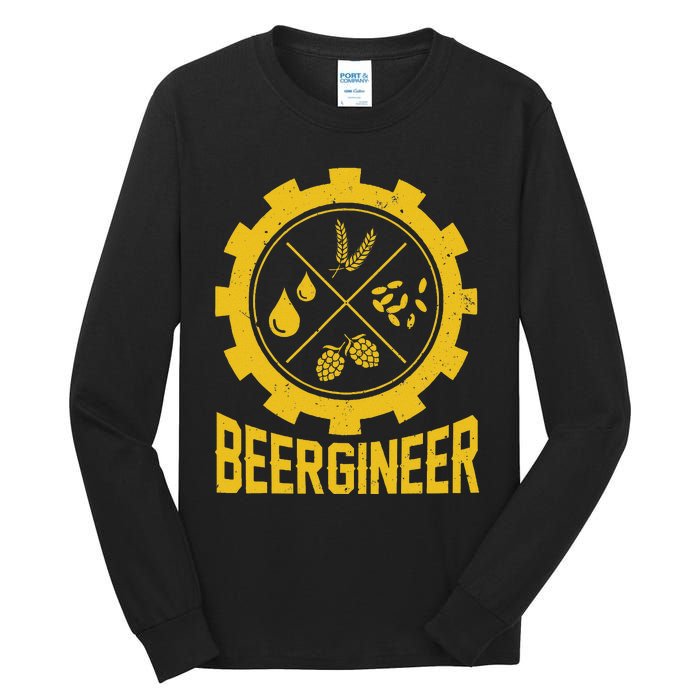 Beergineer Homebrew Home Brewing Craft Beer Brewer Tall Long Sleeve T-Shirt