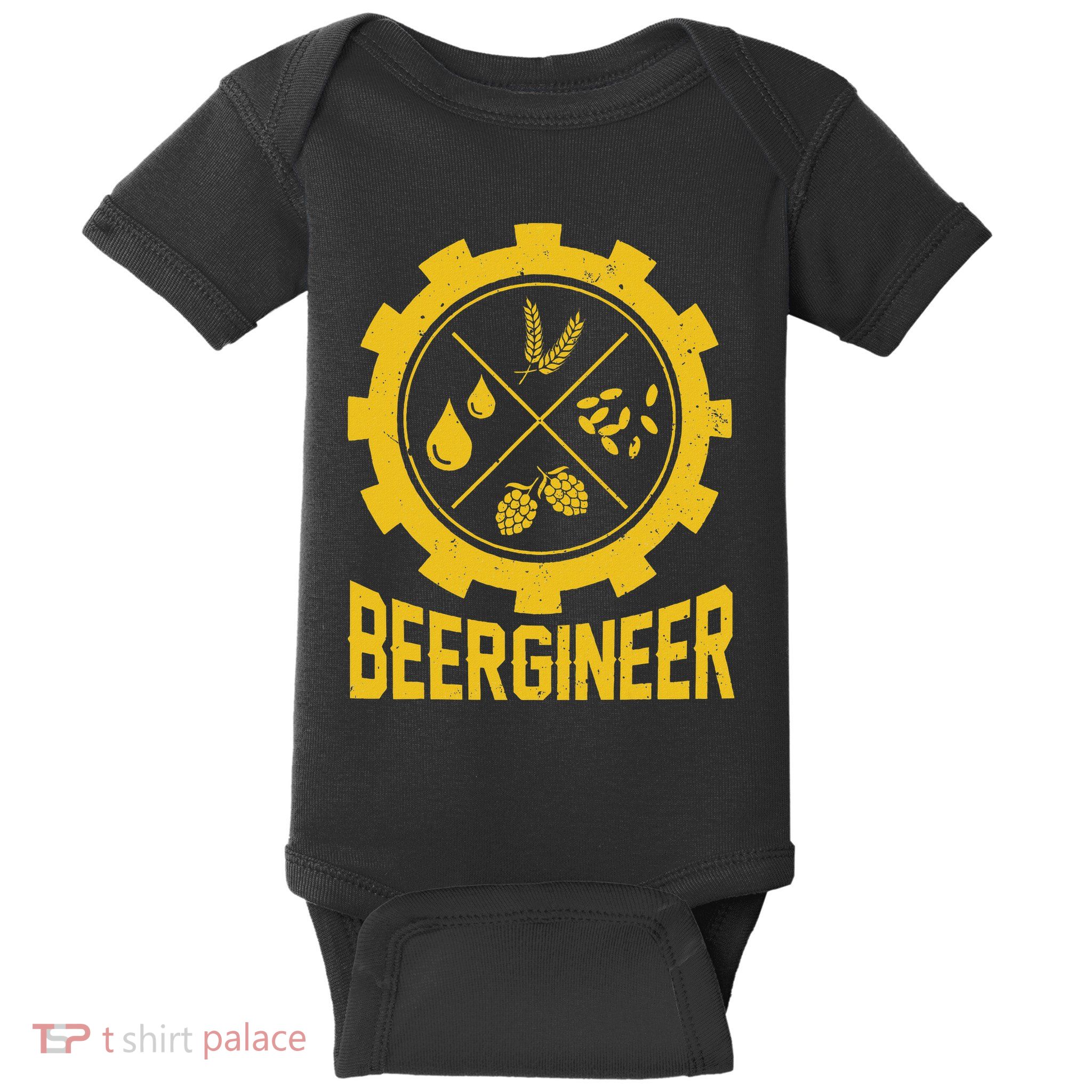 Beergineer Homebrew Home Brewing Craft Beer Brewer Baby Bodysuit
