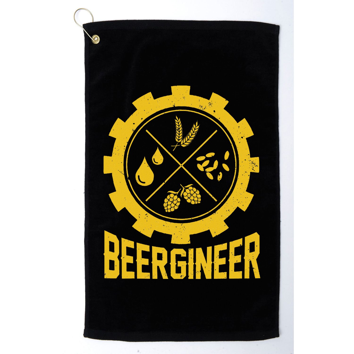 Beergineer Homebrew Home Brewing Craft Beer Brewer Golf Towel