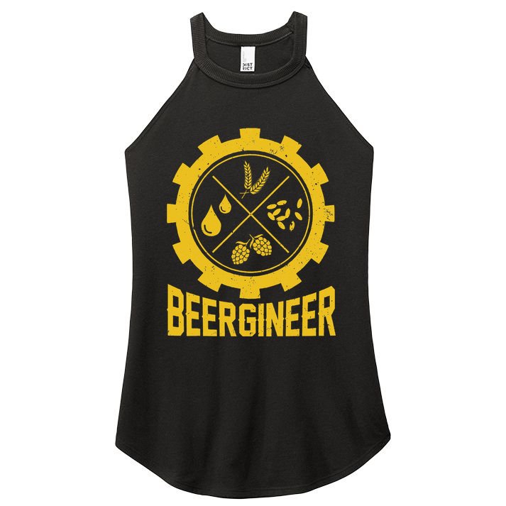 Beergineer Homebrew Home Brewing Craft Beer Brewer Women's Perfect Tri Rocker Tank
