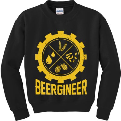 Beergineer Homebrew Home Brewing Craft Beer Brewer Kids Sweatshirt