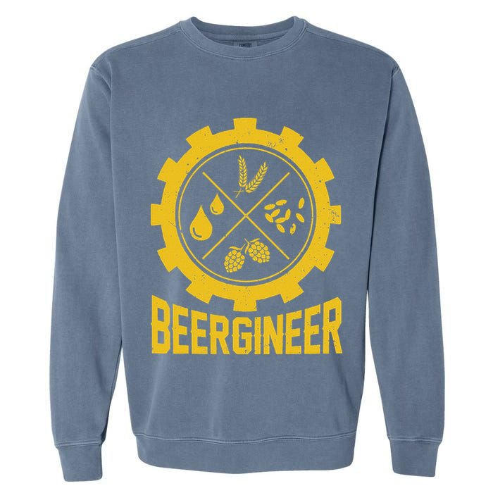 Beergineer Homebrew Home Brewing Craft Beer Brewer Garment-Dyed Sweatshirt