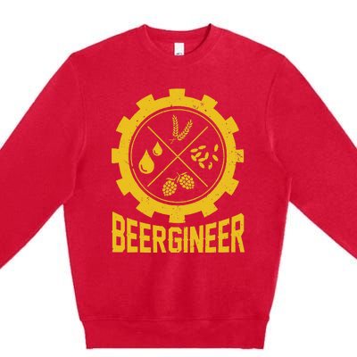 Beergineer Homebrew Home Brewing Craft Beer Brewer Premium Crewneck Sweatshirt