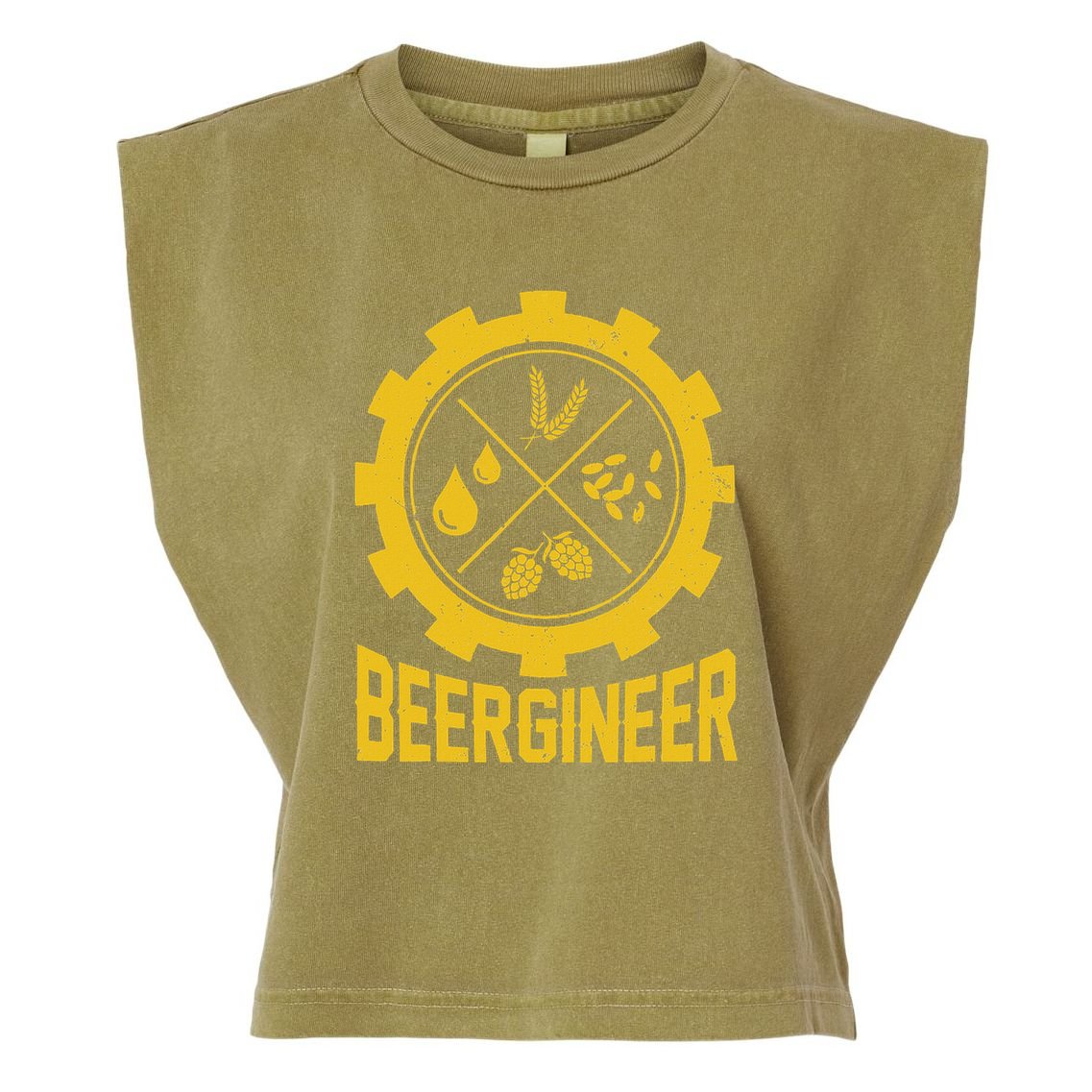 Beergineer Homebrew Home Brewing Craft Beer Brewer Garment-Dyed Women's Muscle Tee