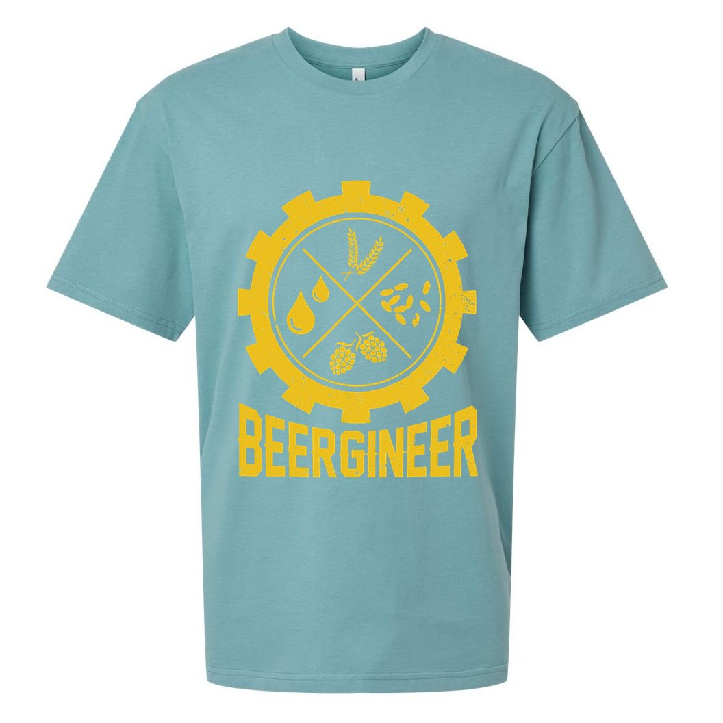 Beergineer Homebrew Home Brewing Craft Beer Brewer Sueded Cloud Jersey T-Shirt