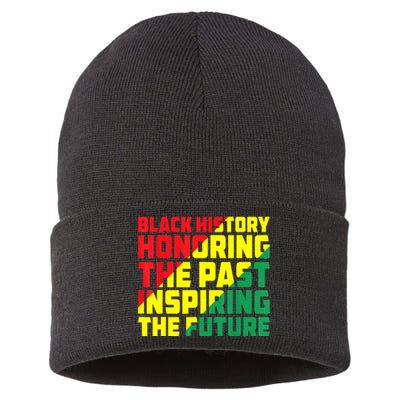 Black History Honoring The Past Inspiring The Future Sustainable Knit Beanie