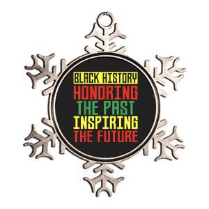 Black History Honoring The Past Inspiring The Future Metallic Star Ornament