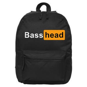 Bass Head Headbanger EDM Rave Festival Costume Dance Music 16 in Basic Backpack