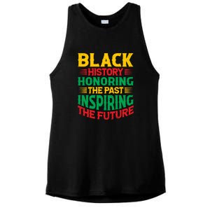 Black History Honoring The Past Inspiring The Future Black History Month Gift Ladies PosiCharge Tri-Blend Wicking Tank