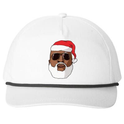 Black hip hop Santa Claus novelty African American Santa Snapback Five-Panel Rope Hat